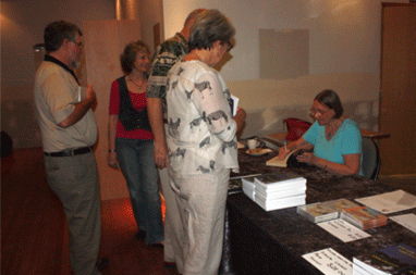 signing books